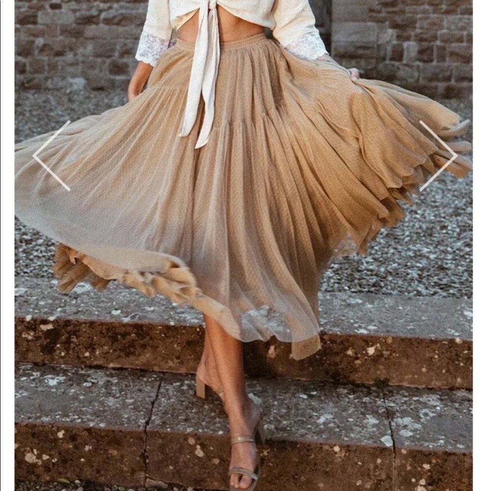 Spell and the Gypsy  Gracie tulle maxi Skirt sz L